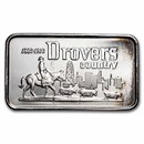 1 oz Silver Art Bar - Valcambi (Drovers National Bank of Chicago)