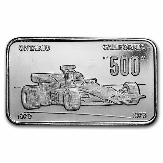 1 oz Silver Art Bar - Valcambi (Ontario Motor Speedway 500) 1 oz Silver Art Bar - Valcambi (Ontario Motor Speedway 500)