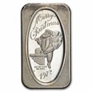 1 oz Silver Art Bar - Vintage Christmas (Random Motif)