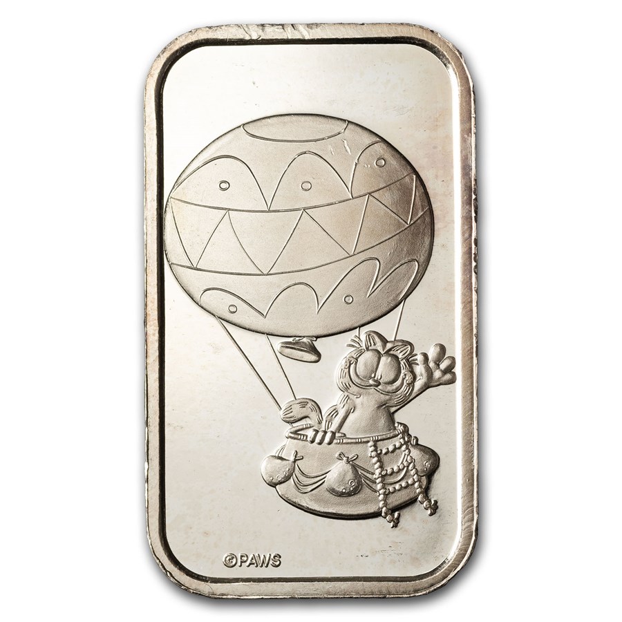 1 oz Silver Art Bar - Vintage Garfield (Random Motif)