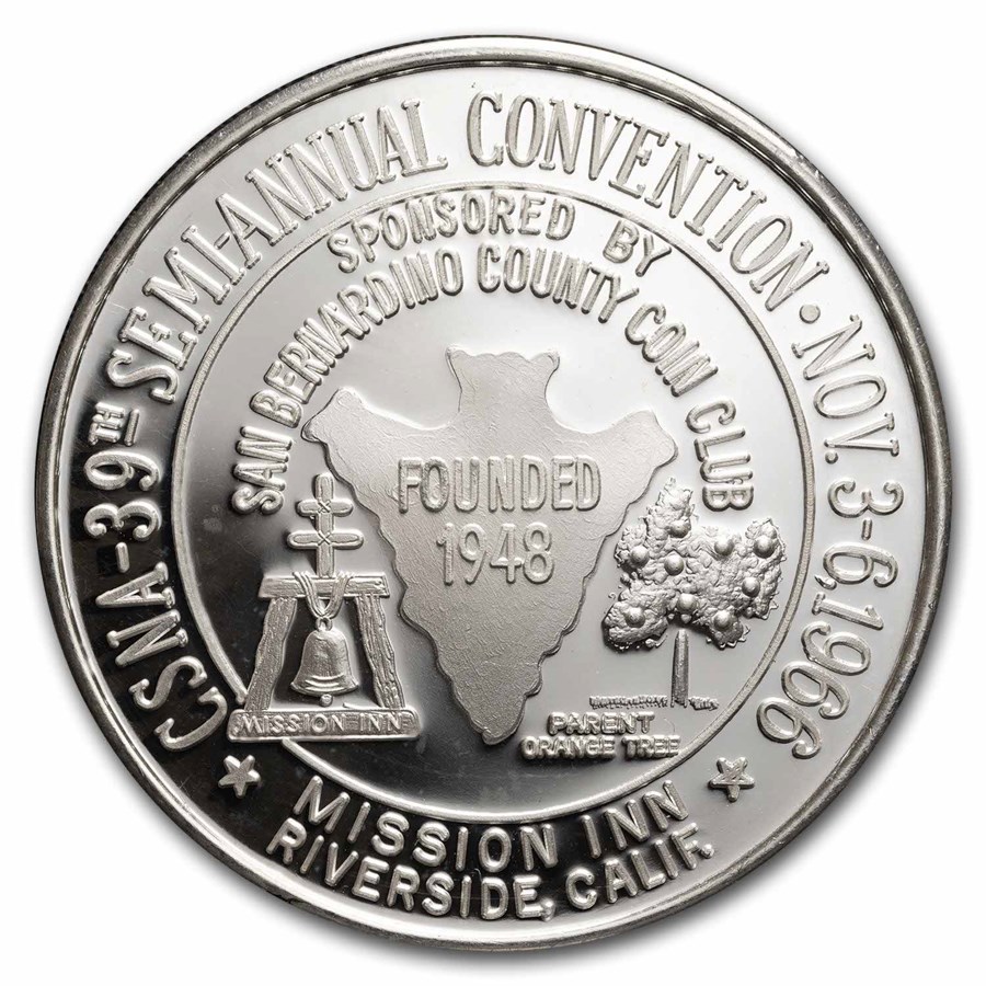 1 oz Silver Art Round - CSNA Riverside California (Random Motif)
