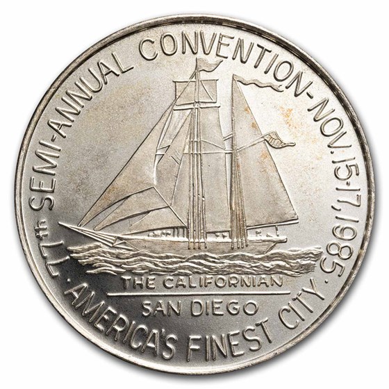 1 oz Silver Art Round - CSNA San Diego California (Random Motif)