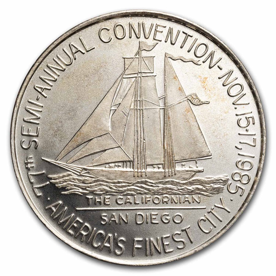 1 oz Silver Art Round - CSNA San Diego California (Random Motif)