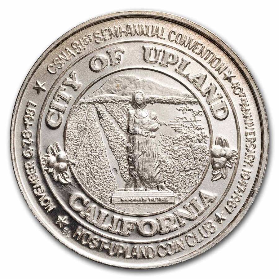 1 oz Silver Art Round - CSNA Upland California (Random Motif)