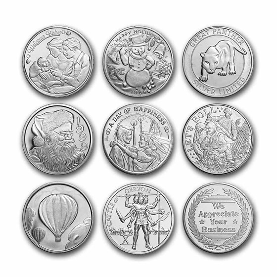 1 oz Silver Art Round - Random Vintage Design