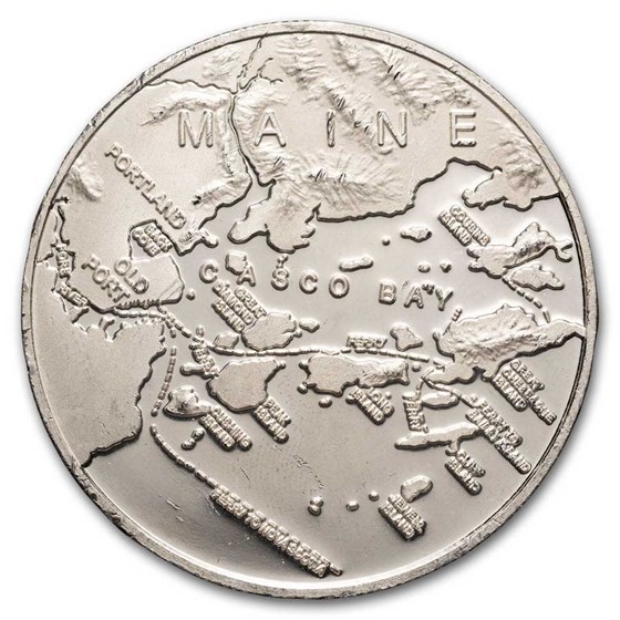 1 oz Silver Art Round - Vintage 1996 Maine Old Port Festival 1 oz Silver Art Round - Vintage 1996 Maine Old Port Festival