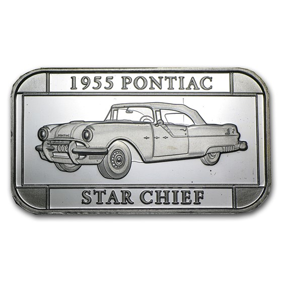 1 oz Silver Bar - 1955 Pontiac Star Chief 1 oz Silver Bar - 1955 Pontiac Star Chief