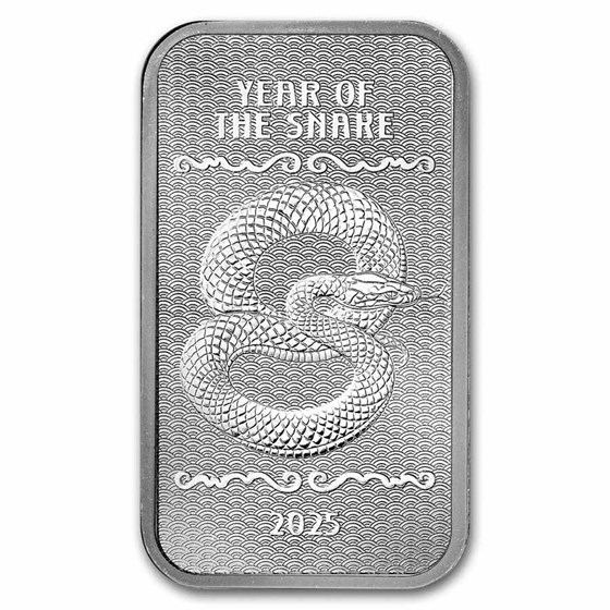 1 oz Silver Bar 2025 APMEX Year of the Snake (Series 2)