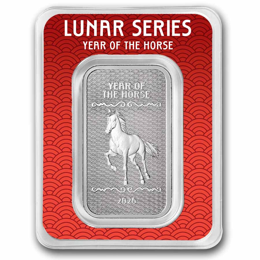 Buy 2026 1 oz Silver Year of the Horse Bar (TEP, S2) | APMEX