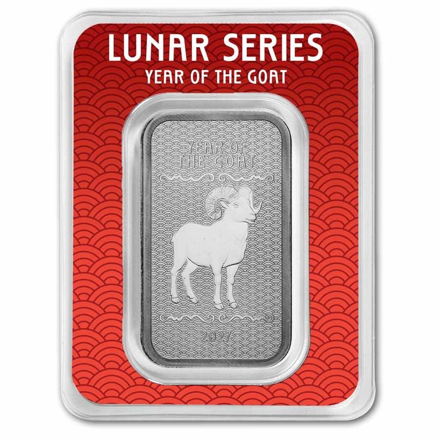 1 oz Silver Bar - 2027 APMEX Year of the Goat (TEP, Series 2)