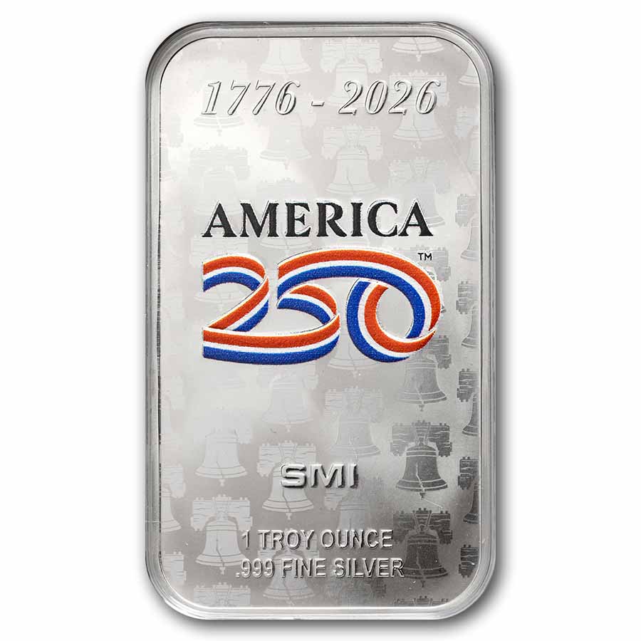アメリカ「団結」 1トロイオンス バー Buy 1 oz Silver America250 Colorized Bar (TEP) | APMEX