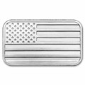 1 oz Silver Bar - American Flag Design (Eagle Back)