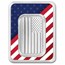 1 oz Silver Bar - American Flag Design in Stars & Stripes TEP