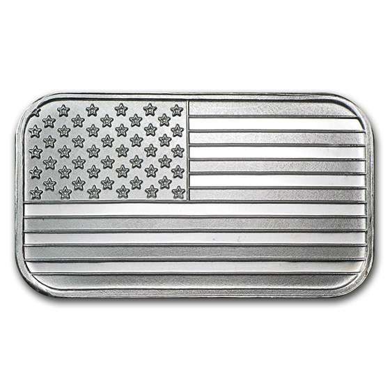 1 oz Silver Bar - American Flag Design 1 oz Silver Bar - American Flag Design