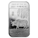 1 oz Silver Bar - APMEX (2021 Year of the Ox)