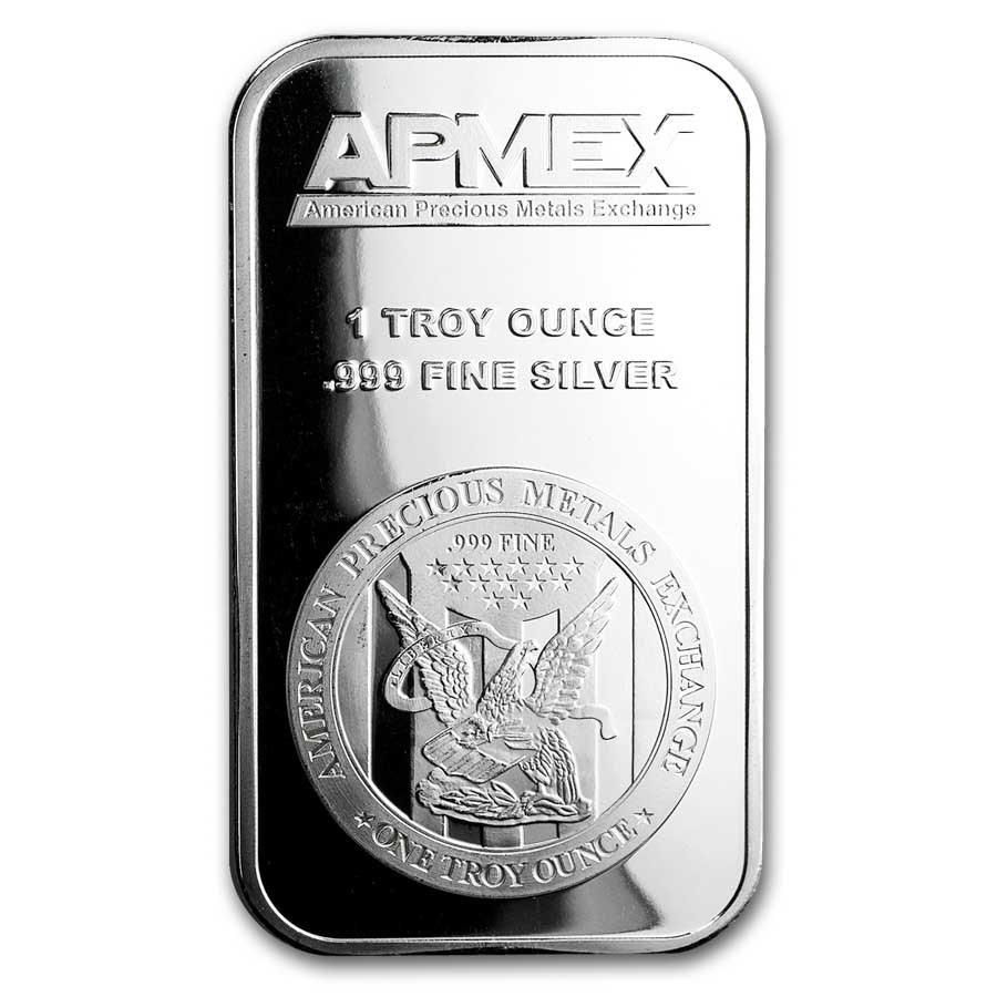 Silver at Spot 1 oz APMEX Silver Bar at Spot Price APMEX