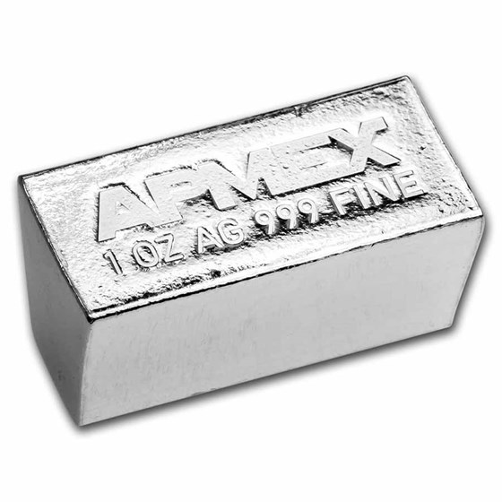 1 oz Silver Bar - APMEX Mini Brick