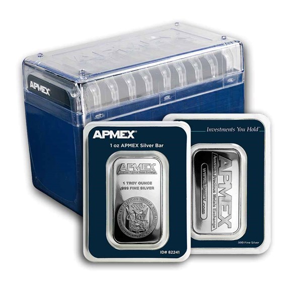 1 oz Silver Bar - APMEX (TEP) 10-Count Box