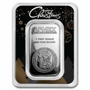 1 oz Silver Bar - APMEX (w/Christmas Trees, In TEP)