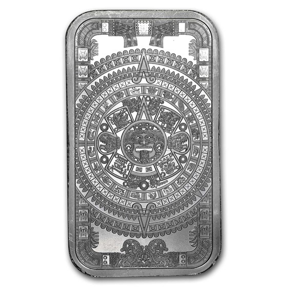 Buy 1 oz Silver Bar Aztec Calendar APMEX