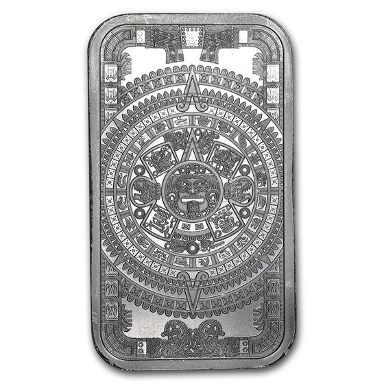 1 oz Silver Bar - Aztec Calendar