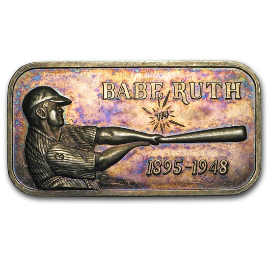 1 oz Silver Bar - Babe Ruth 1 oz Silver Bar - Babe Ruth