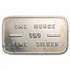 1 oz Silver Bar - Bache (Scruffy)