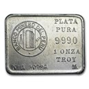 1 oz Silver Bar - Banco Minero Del Peru