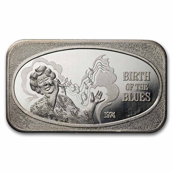 1 oz Silver Bar - Birth of the Blues (U.S. Silver Corporation)