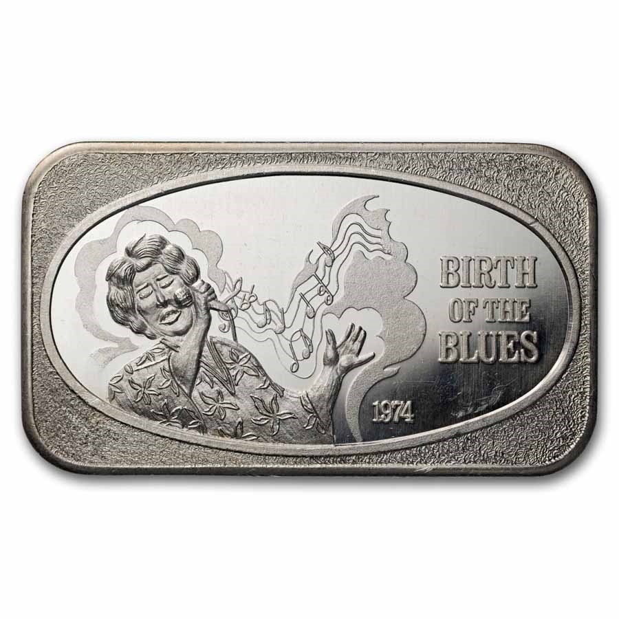 1 oz Silver Bar - Birth of the Blues (U.S. Silver Corporation)