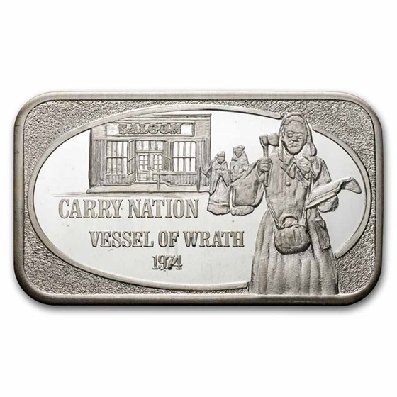 1 oz Silver Bar - Carry Nation (U.S. Silver Corporation)
