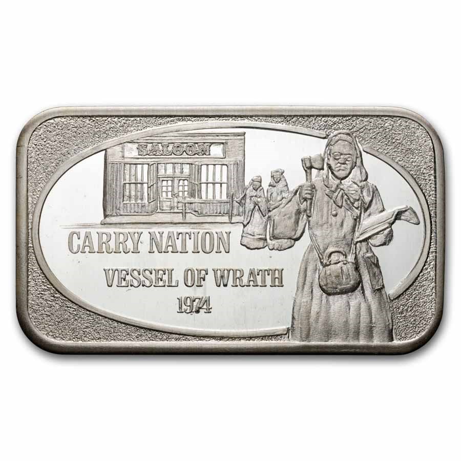 1 oz Silver Bar - Carry Nation (U.S. Silver Corporation)