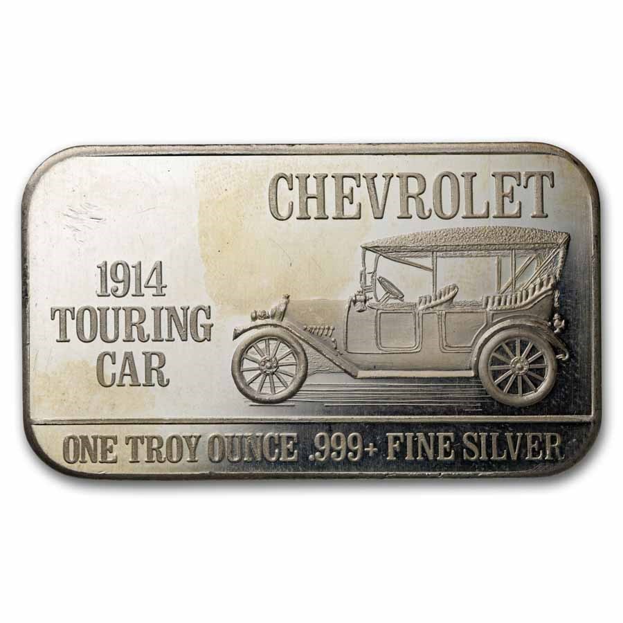 1 oz Silver Bar - Chevrolet (U.S. Silver Corporation/Mark IV)