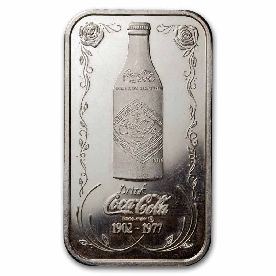 1 oz Silver Bar - Coca Cola (75th Anniversary, Huntsville, AL)