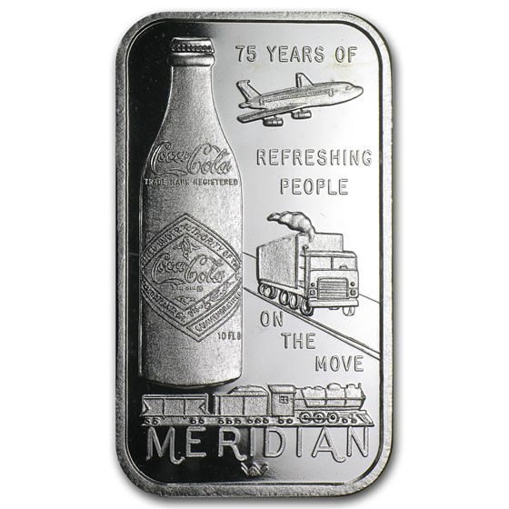 1 oz Silver Bar - Coca Cola (Meridian, MS) 1 oz Silver Bar - Coca Cola (Meridian, MS)