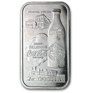 1 oz Silver Bar - Coca Cola (Roanoke, VA)