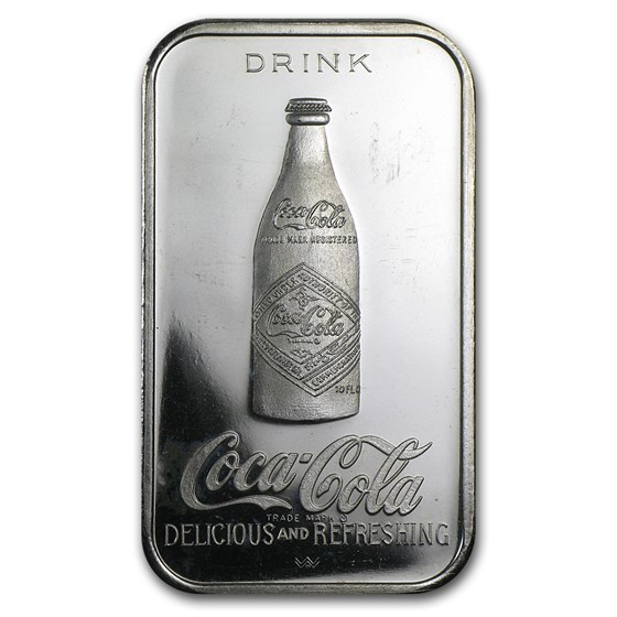 1 oz Silver Bar - Coca Cola (Shelbyville, KY) 1 oz Silver Bar - Coca Cola (Shelbyville, KY)