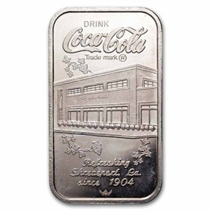 Buy 1 oz Silver Coca Cola Bar (Shreveport, LA) | APMEX