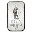 1 oz Silver Bar - David Michelanglo (U.S. Silver Corporation)