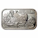 1 oz Silver Bar - E.J. Aleo & Co. Political Bars (Random Motif)
