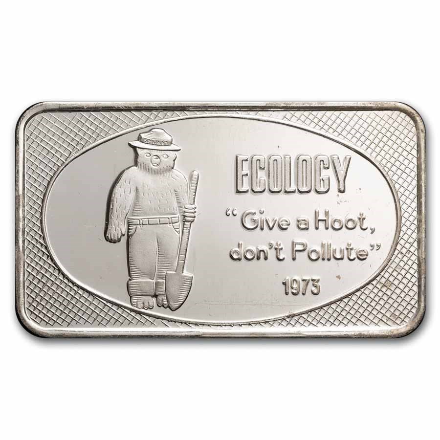 1 oz Silver Bar - Ecology Smokey the Bear