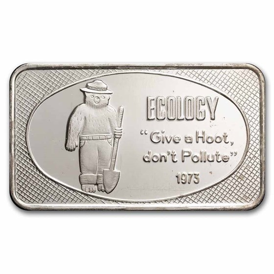 1 oz Silver Bar - Ecology Smokey the Bear 1 oz Silver Bar - Ecology Smokey the Bear