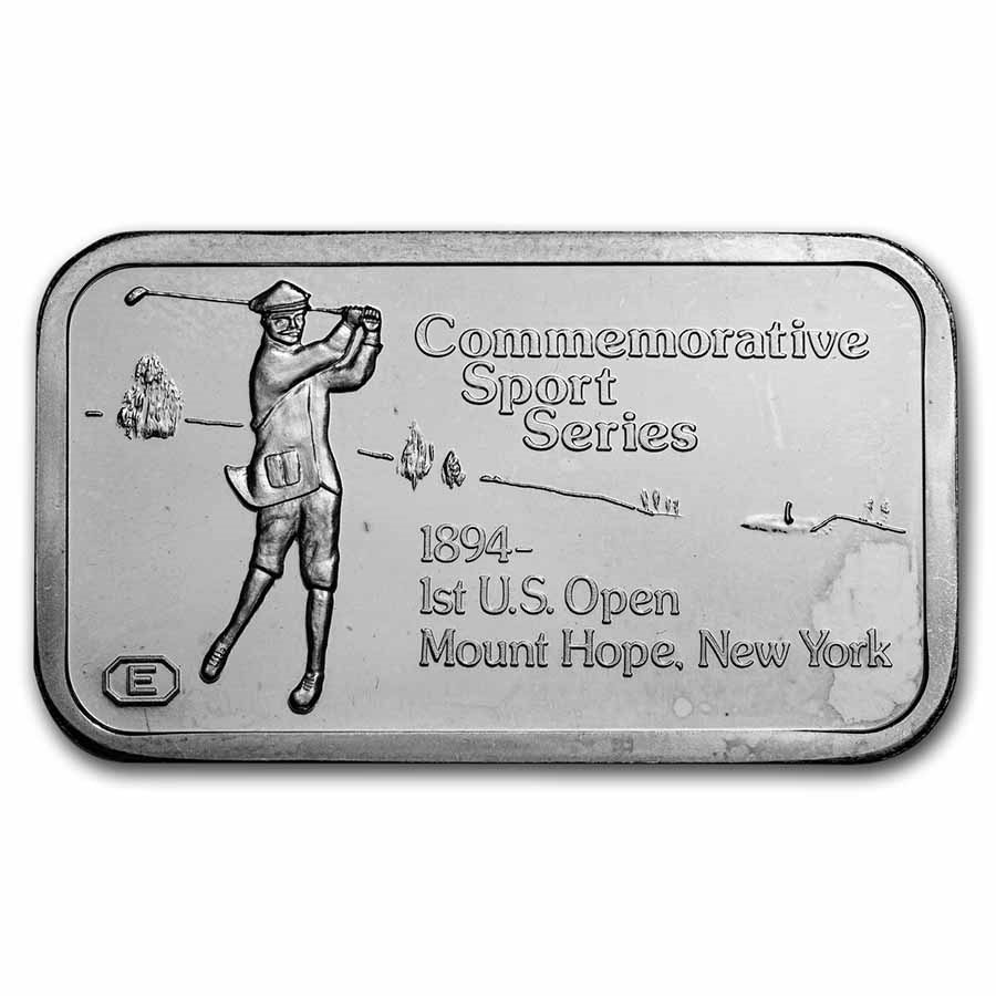 1 oz Silver Bar - Engelhard 1894 - 1st U.S. Open