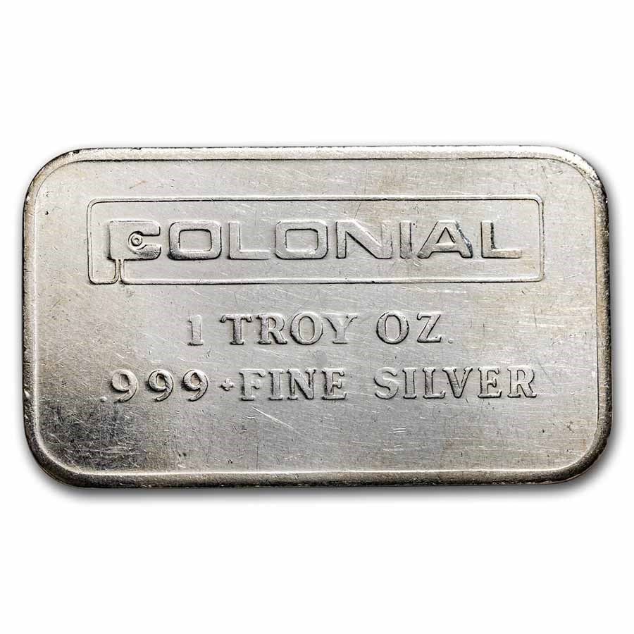 Buy 1 oz Silver Bar - Engelhard (Colonial Refining, Inc,) | APMEX