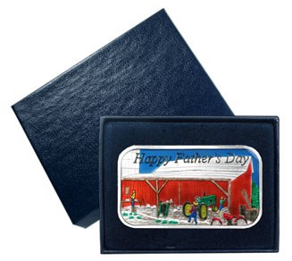 1 oz Silver Bar - Father's Day Enameled (w/Gift Box & Capsule) 1 oz Silver Bar - Father's Day Enameled (w/Gift Box & Capsule)