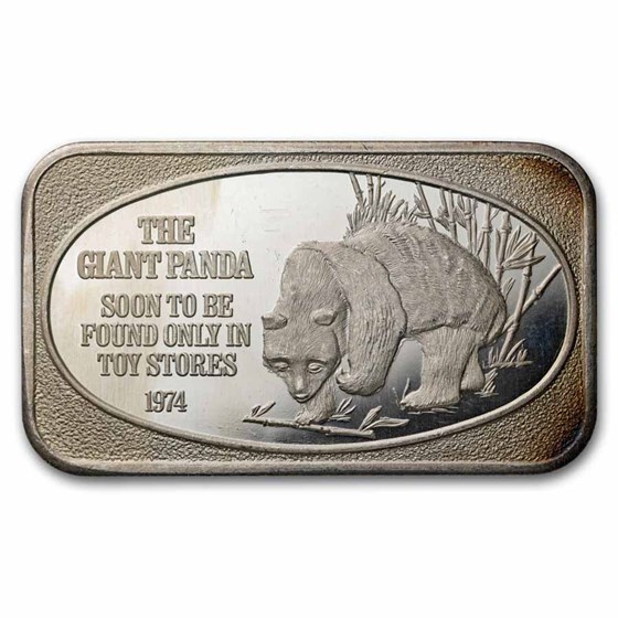 1 oz Silver Bar - Giant Panda (U.S. Silver Corporation)