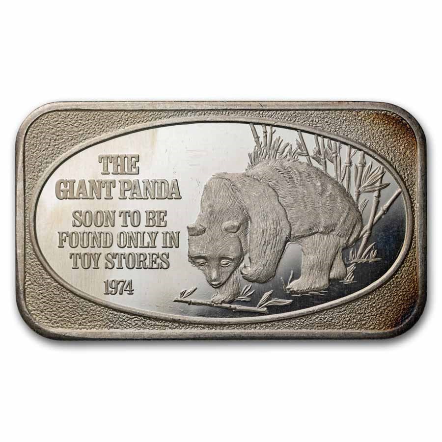1 oz Silver Bar - Giant Panda (U.S. Silver Corporation)