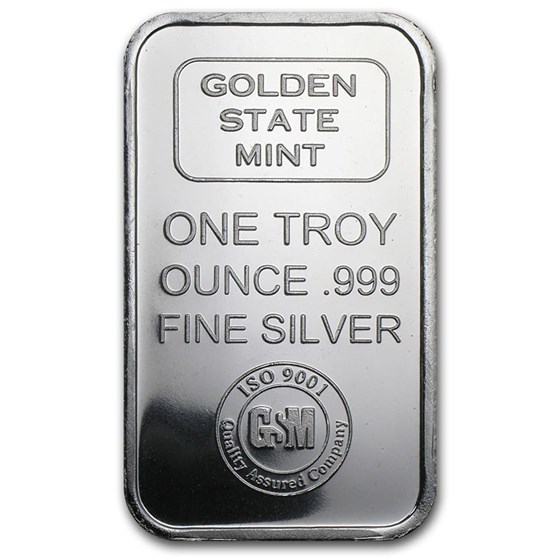 1 oz Silver Bar - Golden State Mint (ISO)