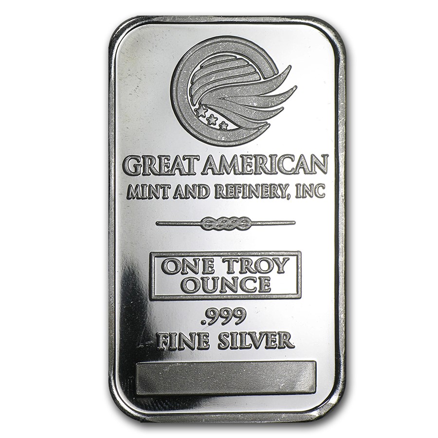 1 oz Silver Bar - Great American Mint (GAM)