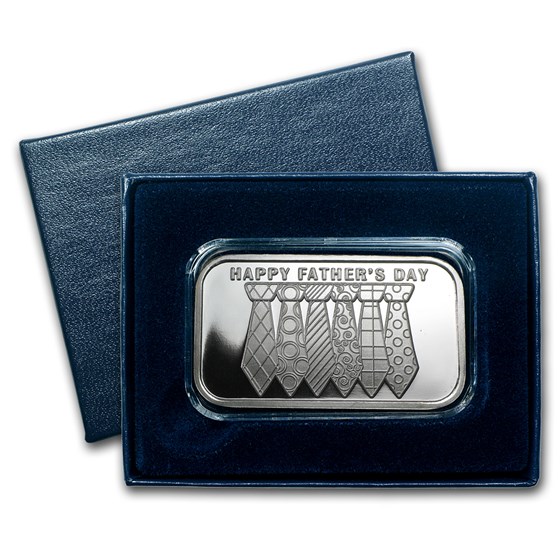 1 oz Silver Bar - Happy Father's Day Tie (w/Box & Capsule) 1 oz Silver Bar - Happy Father's Day Tie (w/Box & Capsule)